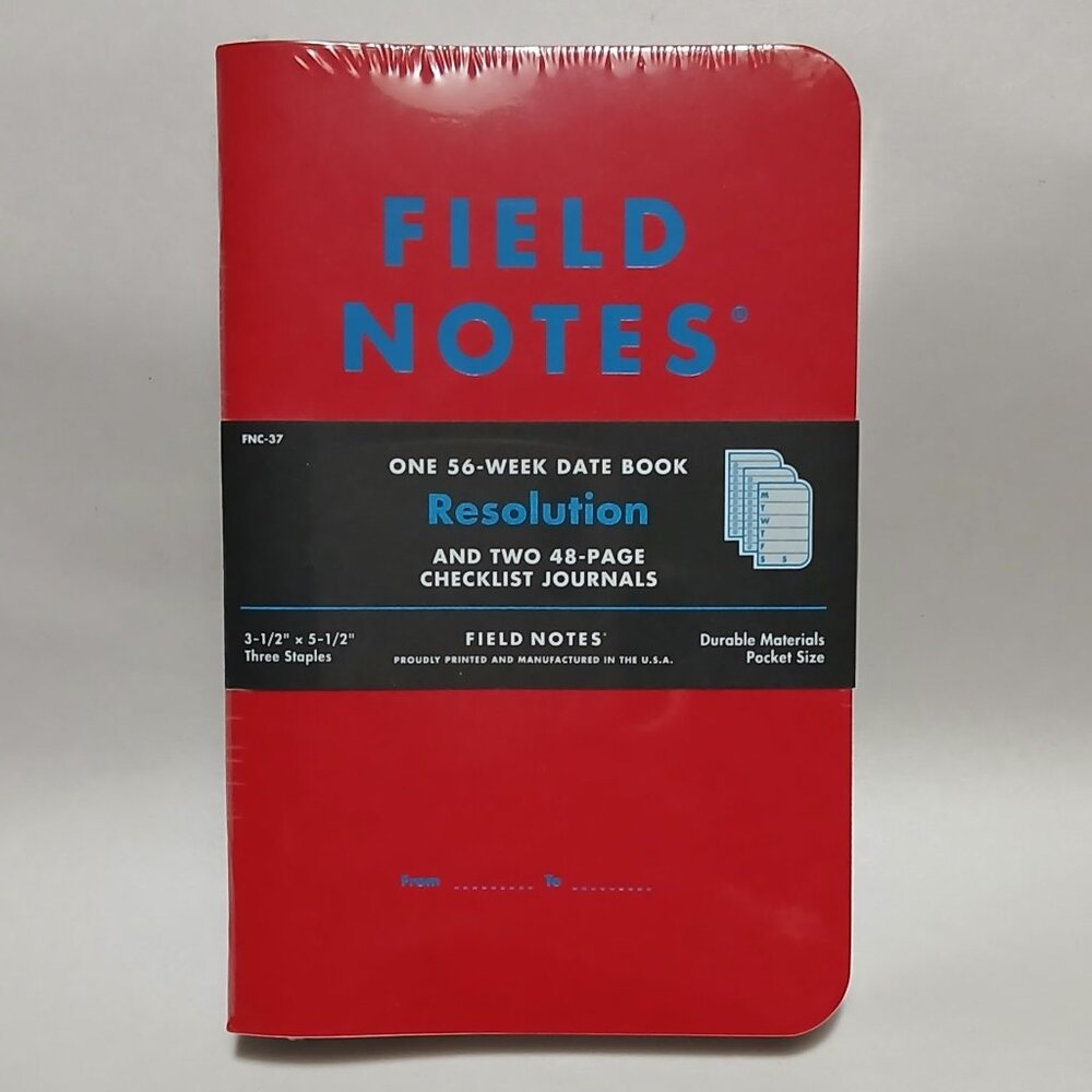 New/Sealed Field Notes Winter 2017 Checklist and Date Books -- RESOLUTION